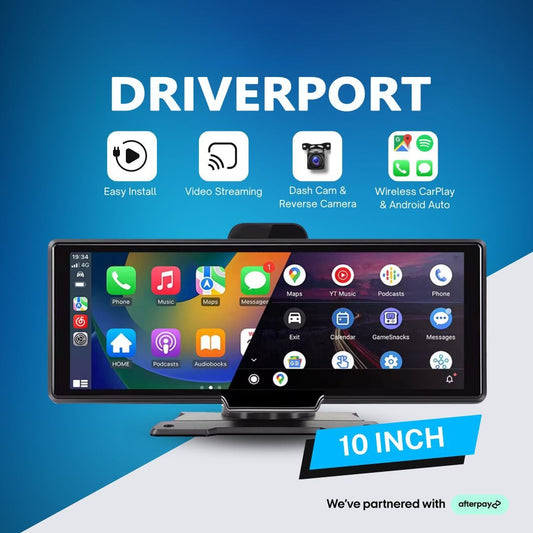 DriverPort Pro wireless carplay head unit with 4k