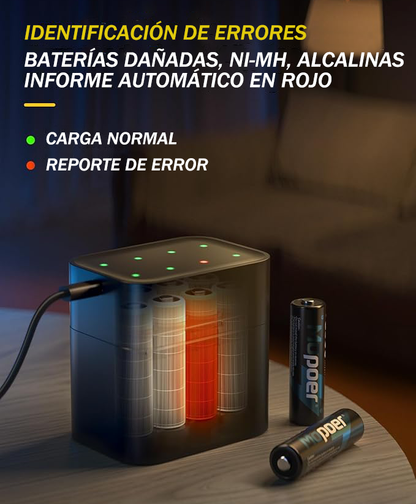 🔋Batería de iones de litio con caja de almacenamiento y carga integrada🔋