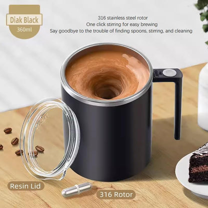 Electric Mixing Mug-Electric Stirring Coffee Mug-Coffee thermos-Coffee Mugs-Suitable for Coffee-Milk-Cocoa and Other Beverages