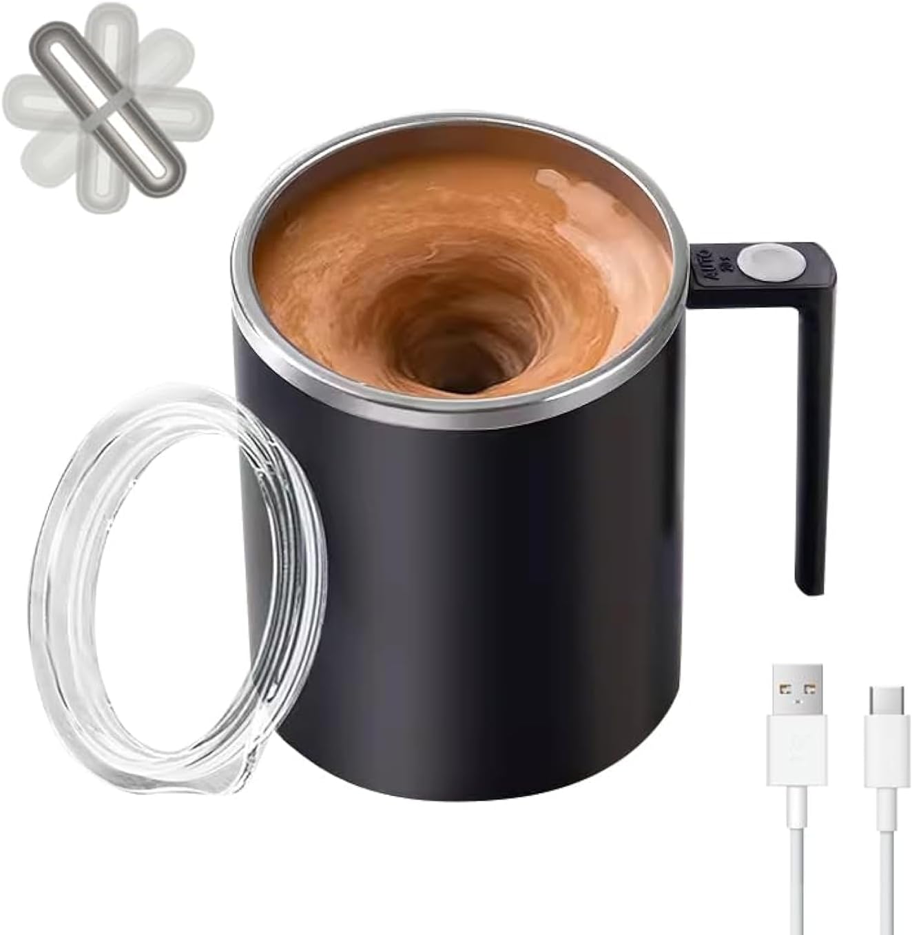 Electric Mixing Mug-Electric Stirring Coffee Mug-Coffee thermos-Coffee Mugs-Suitable for Coffee-Milk-Cocoa and Other Beverages