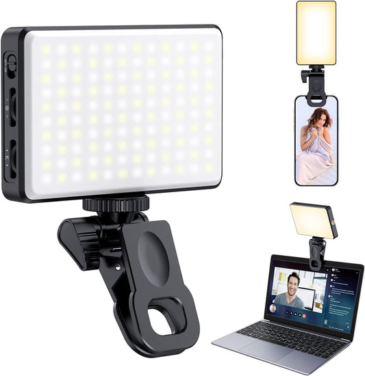 LED Phone Light, Selfie Light, 5000Mah Rechargeable Clip Video Light