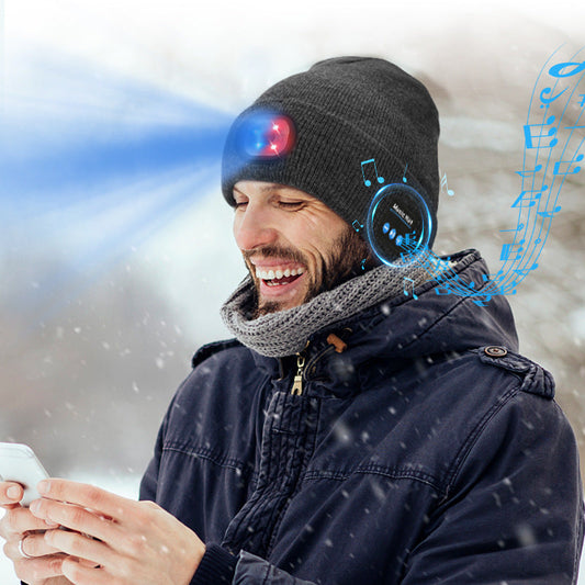 Stay Warm, Connected, and Safe – Bluetooth Hat with Music & LED Light, 50% Off!