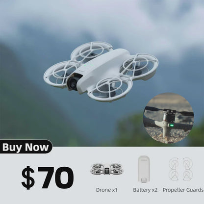 Mini Drone with 4K UHD Camera for Adults, 135g Self Flying Drone that Follows You, Palm Takeoff, AI Subject Tracking, QuickShots, Stabilized Video, Built-In Propeller Guard (Controller-Free)